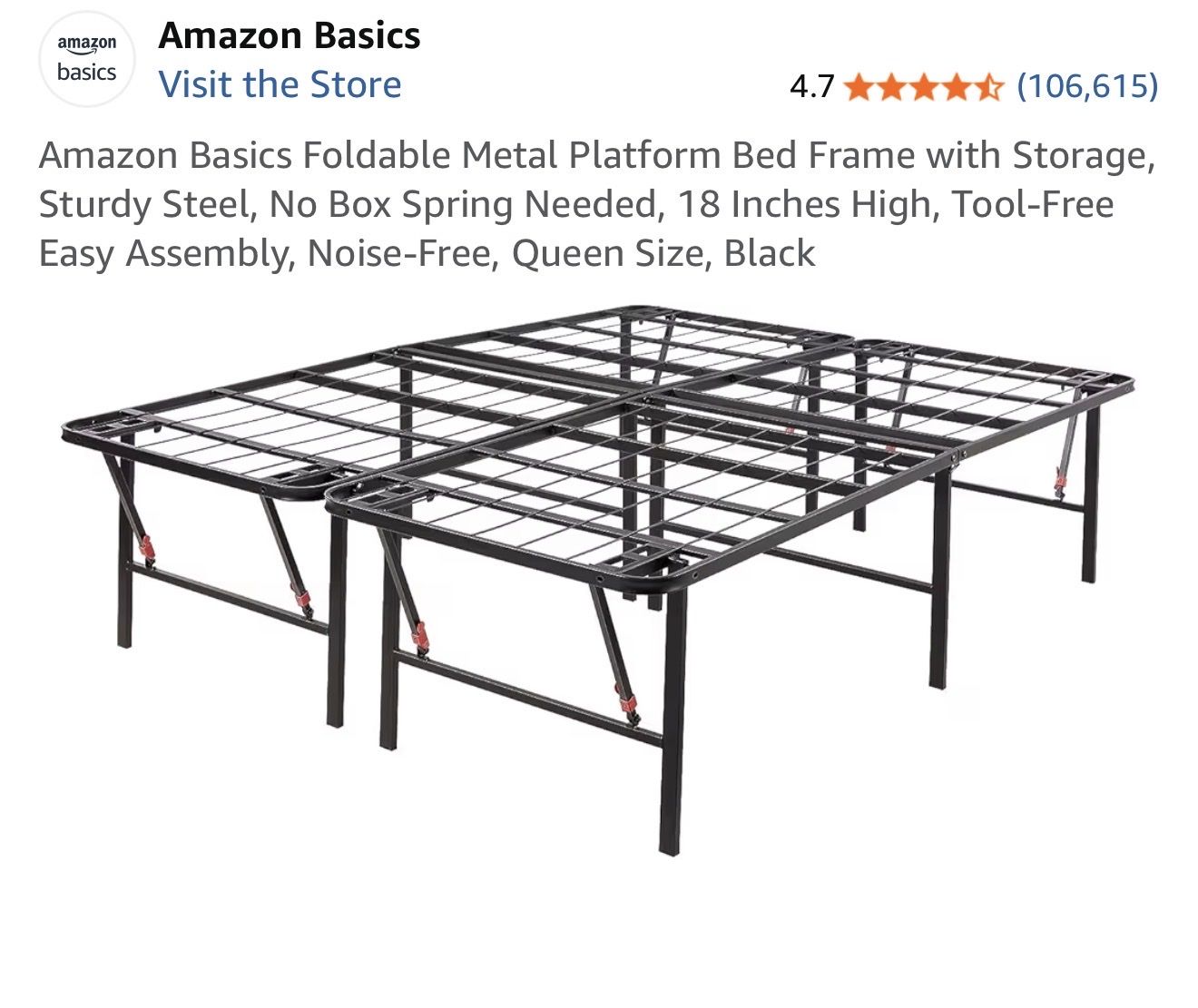Queen bed frame unopened got for 125.00