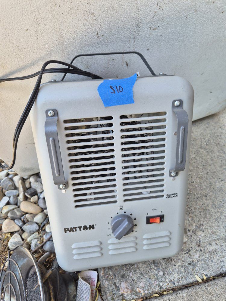Patton Electric Utility Heater - Compact, Portable, 2 Heat Settings
