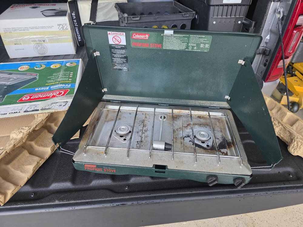 Coleman Two Burner Propane Stove with Original Box