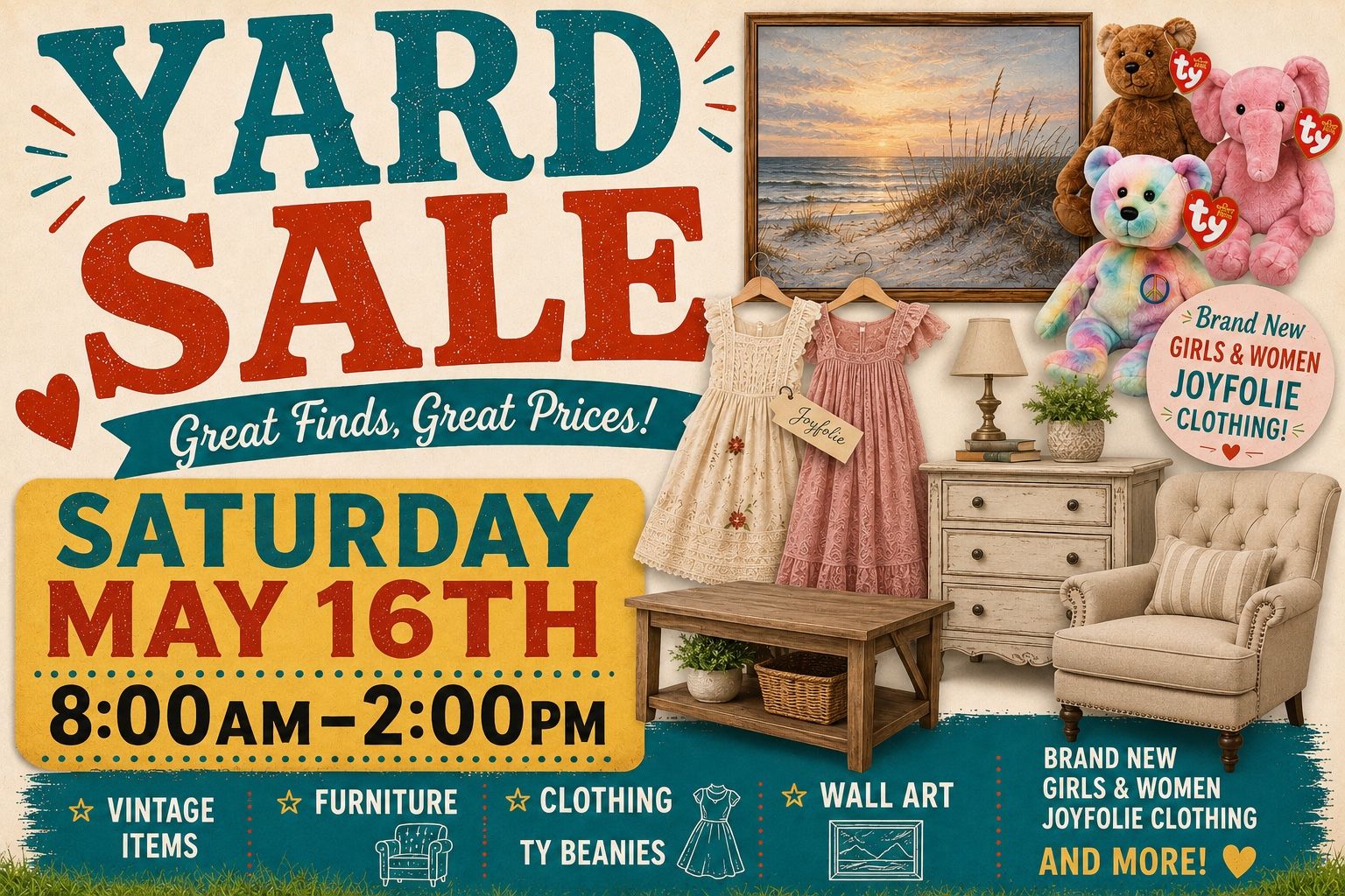 Lehi Yard Sale May 16th 8:00am-2:00pm