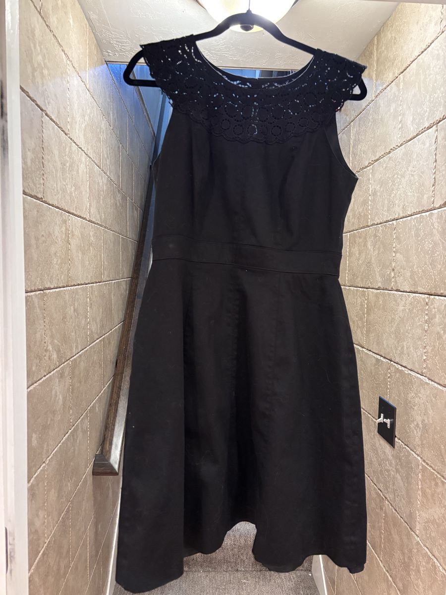 Darling size 10 black dress with eyelet detail