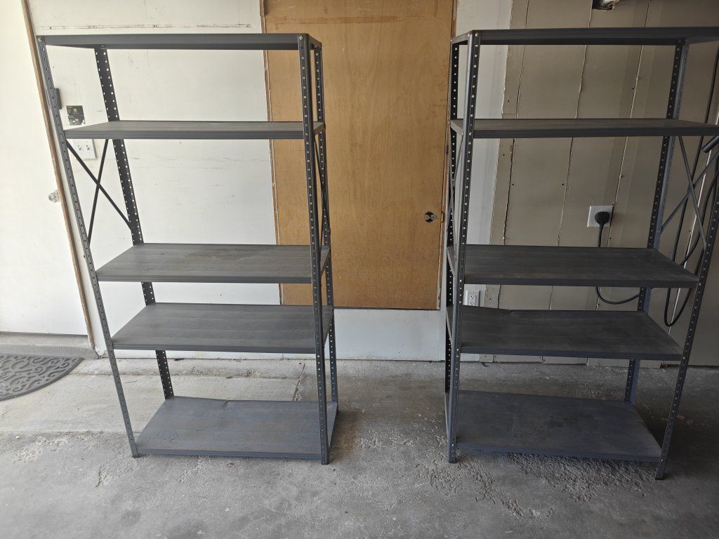 Metal garage utility shelving