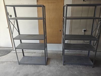Metal garage utility shelving