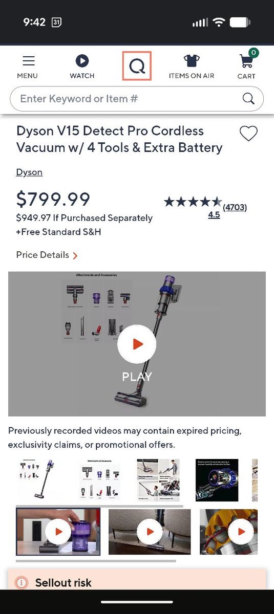 Dyson V15 Detect Pro with extra battery