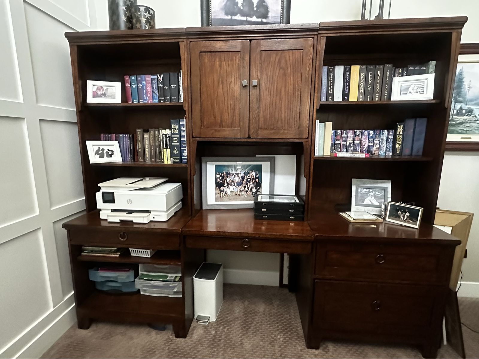 Modular Hardwood L-shaped Desk
