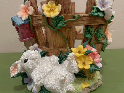 Bunny Rabbit Flower Pot Holder Easter