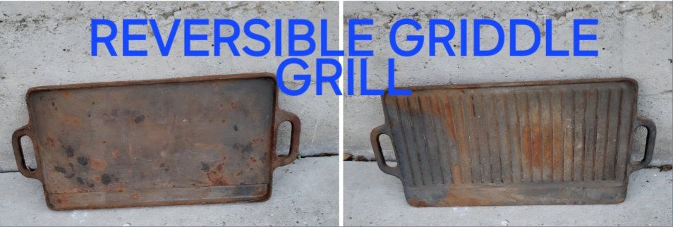 **VINTAGE CAST IRON GRILL/GRIDDLE**