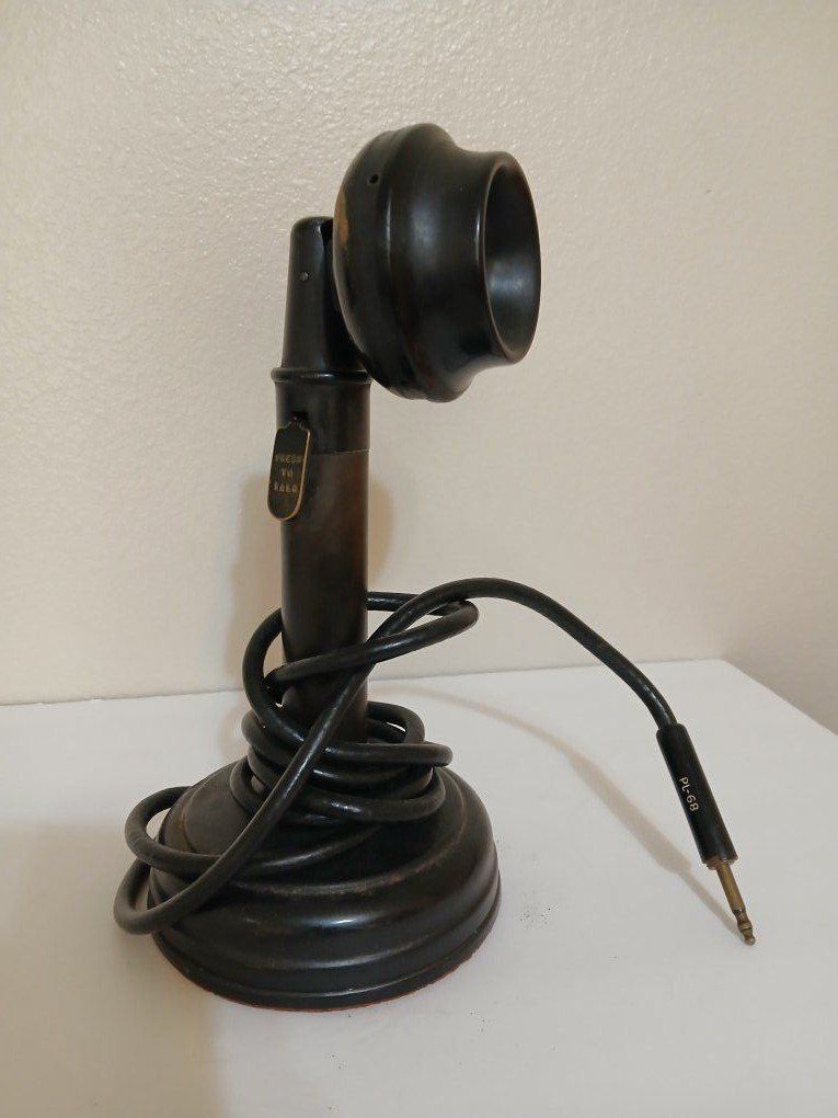 Antique M.F.P. Candlestick microphone