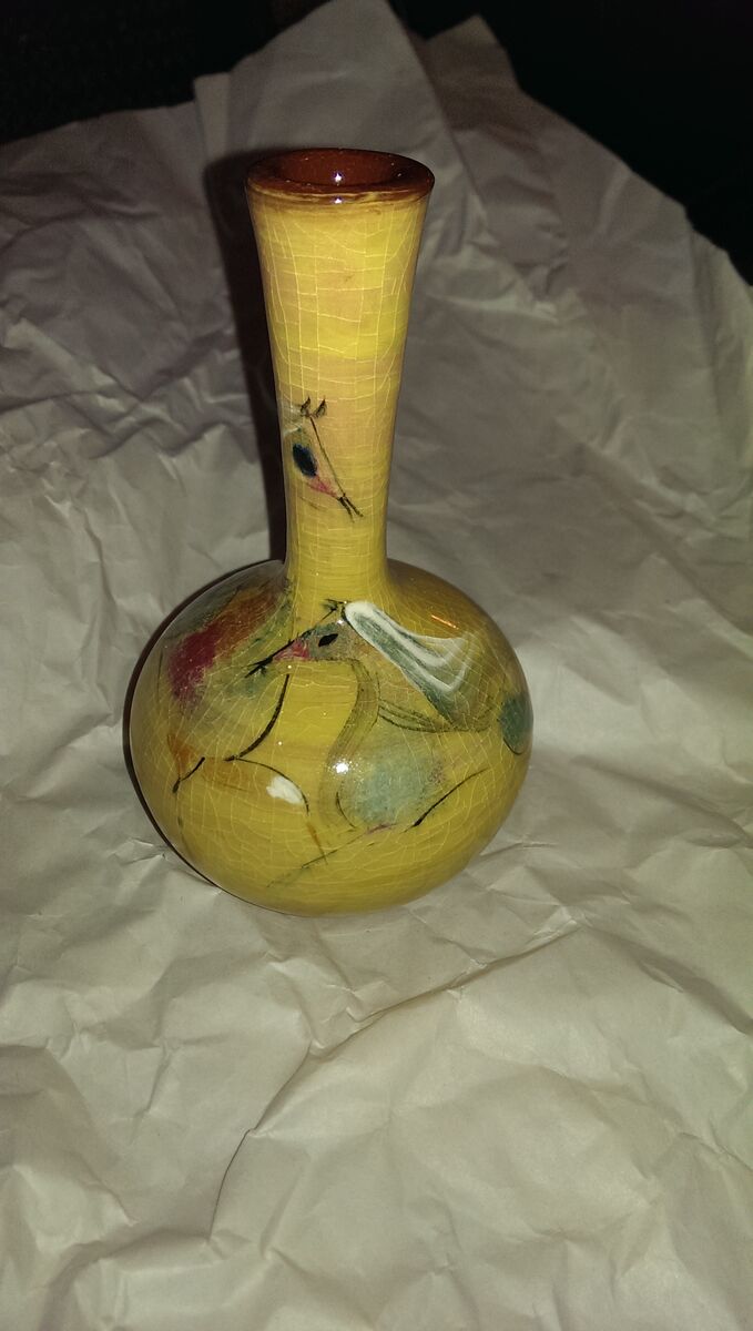 Polia Pillin Paint Sculpture Mid-Century Pottery Vase