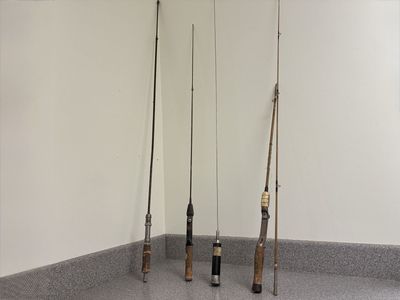 4 Vintage Fishing Rod Lot - Assorted Sizes & Styles, Perfect for Collectors or Restoration