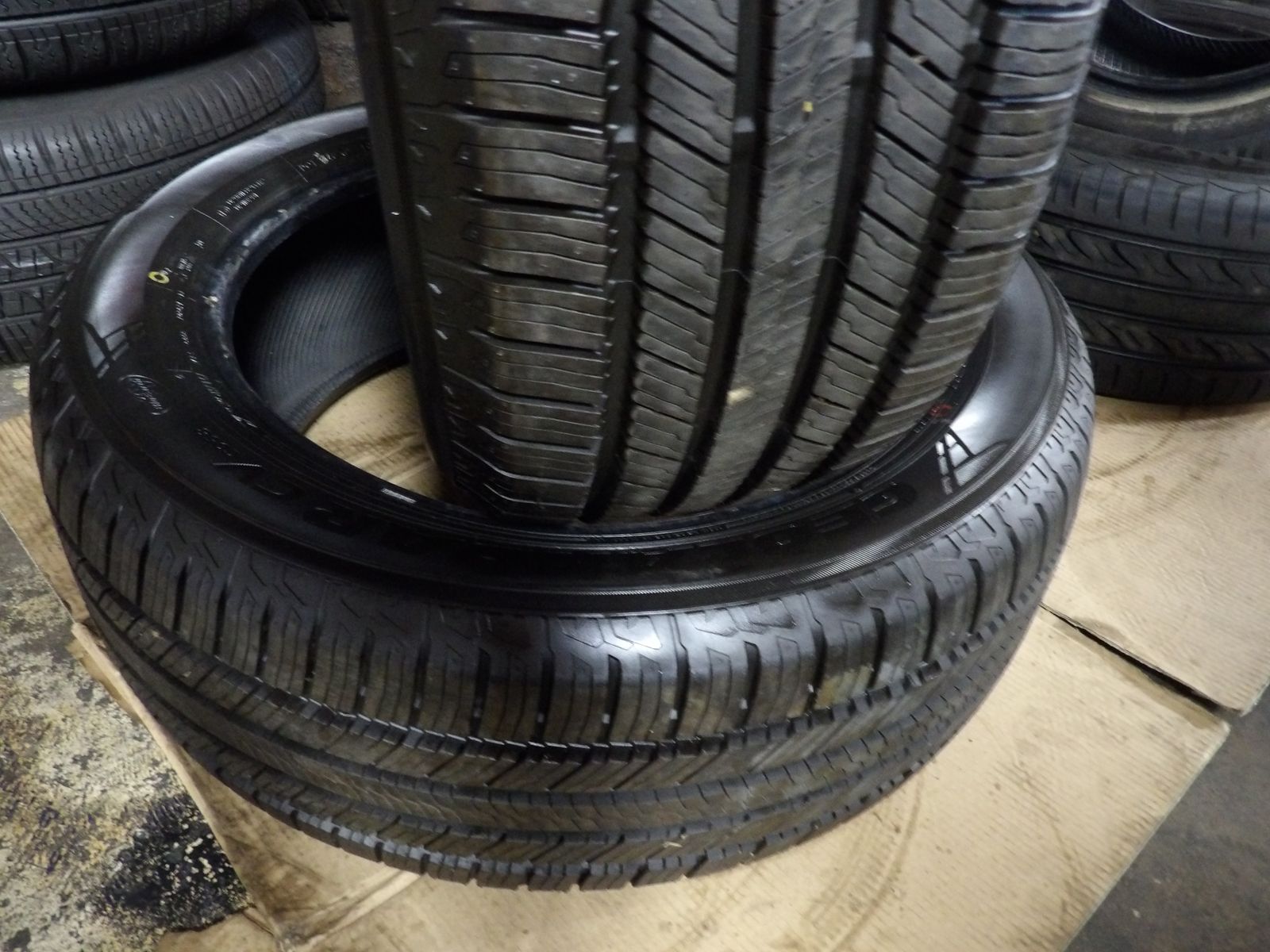 235/55R19 YOKOHAMA GEOLANDAR CVG058 PAIR OF TWO USED TIRES