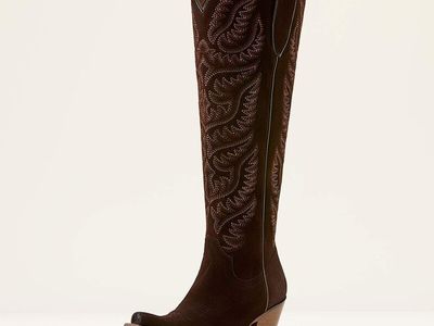 ARIAT WOMENS LARAMIE X TOE WESTERN SUEDE BOOTS - FRENCH ROAST SUEDE - Size 8 B - $299 OBO