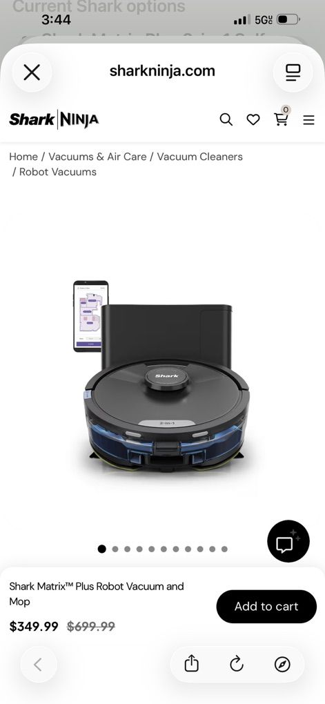 Robot Vacuum Shark Matrix Two In One
