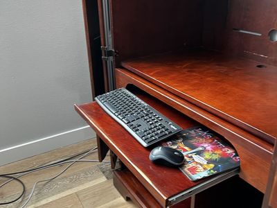 Computer desk closet