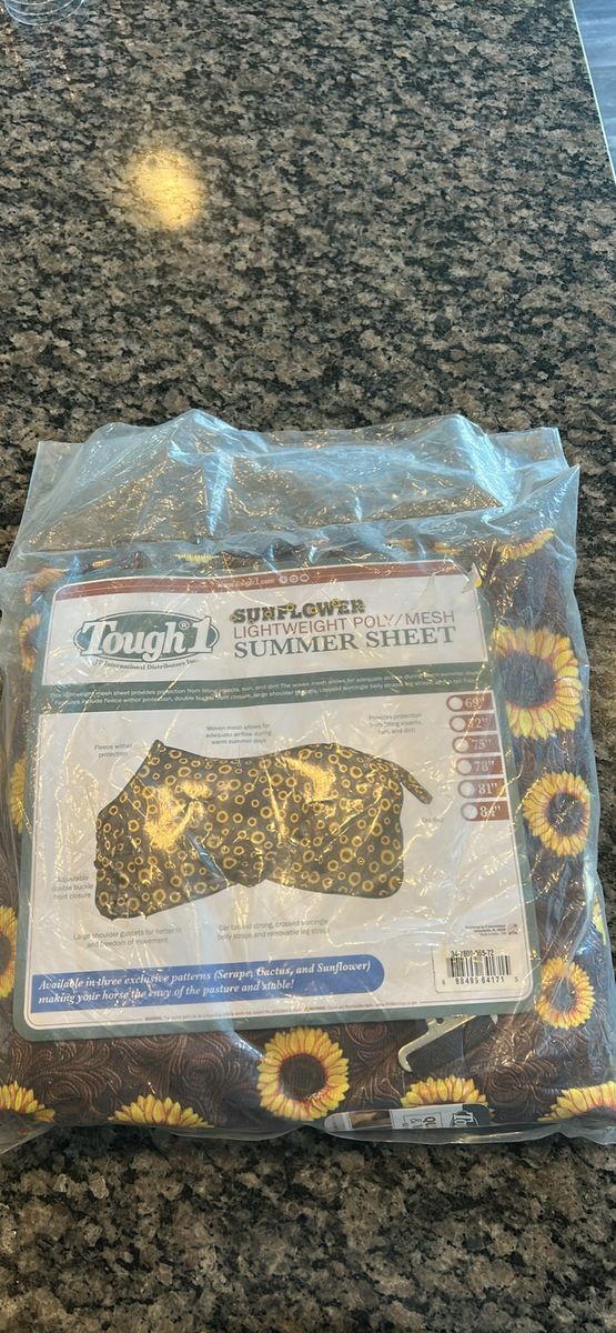 Tough 1 Sunflower Lightweight Poly/Mesh Summer Sheet for Horses
