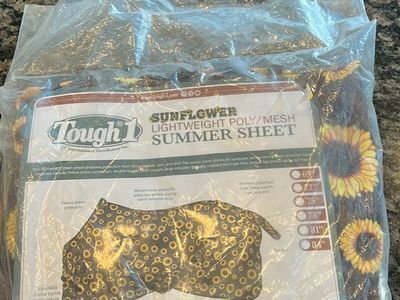 Tough 1 Sunflower Lightweight Poly/Mesh Summer Sheet for Horses