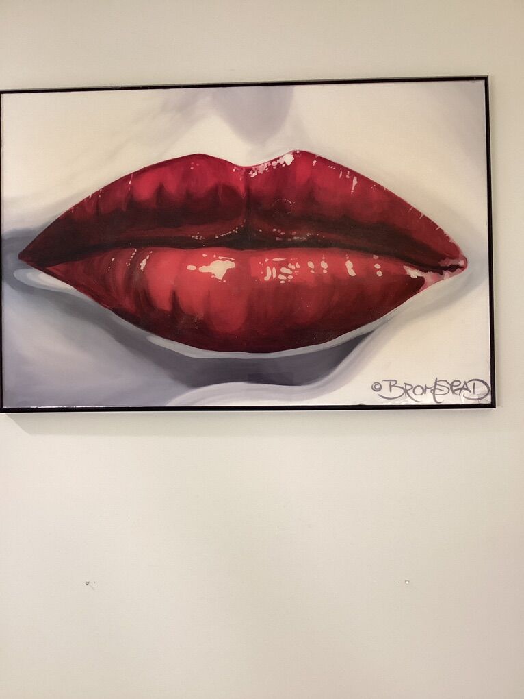 Lips Print, Framed