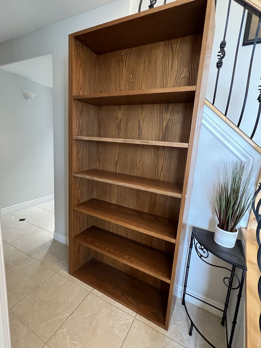 Solid Oak Book Shelf Shelves Bookcase