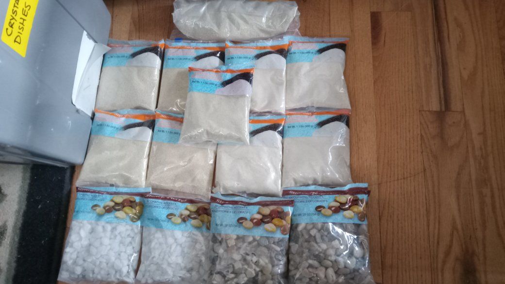 Bulk Craft Sand & Decorative Rocks Bundle – 16 Pieces: 10 Bags of Sand & 6 Bags of Stones