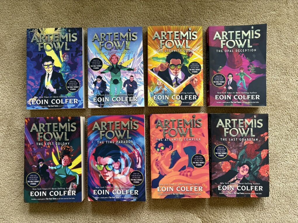 Artemis Fowl Series 1-8, by Eoin Colfer (paperbacks)