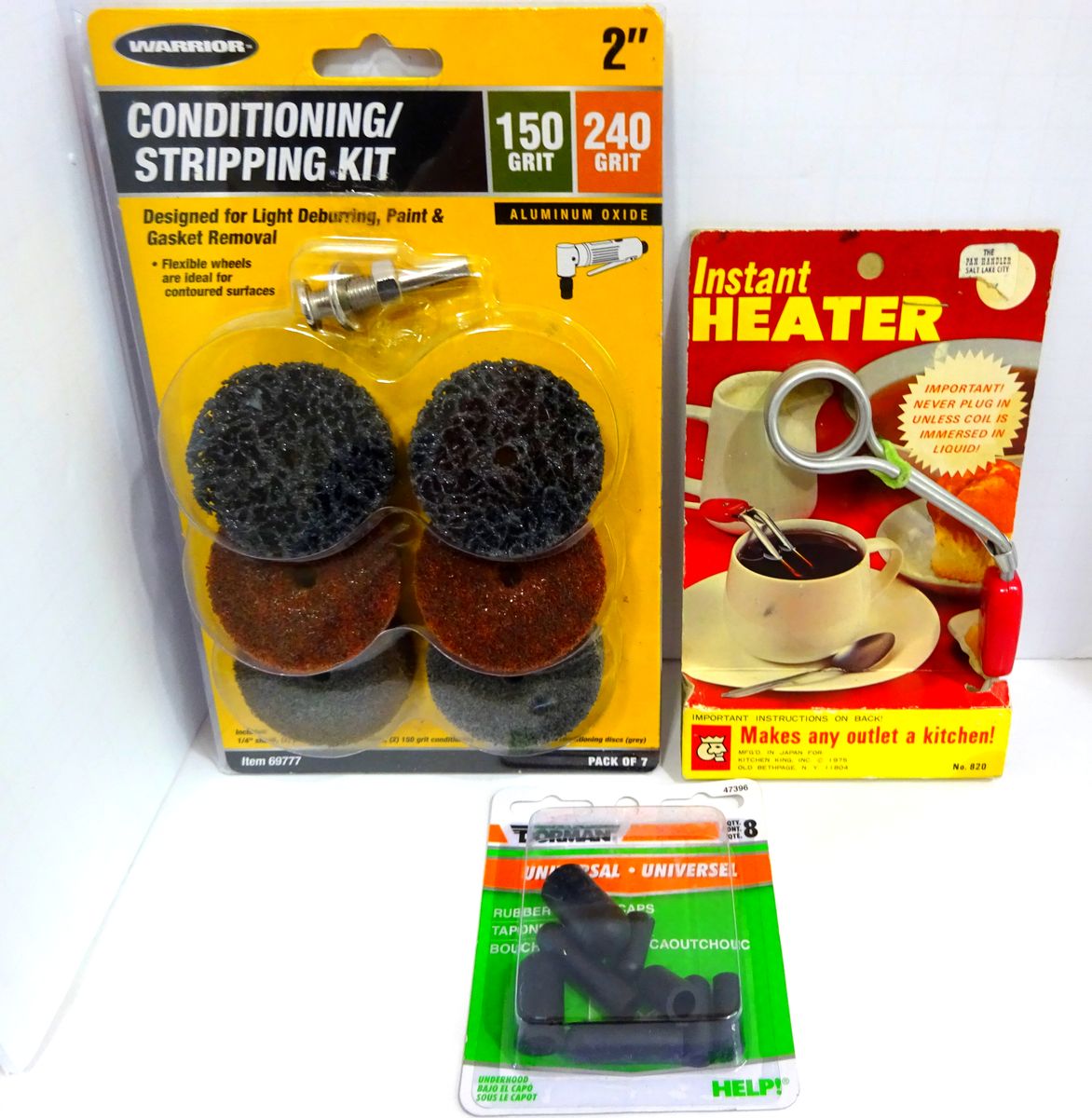 Conditioning Stripping  Wheels, Rubber Vacuum Caps, Instant heater