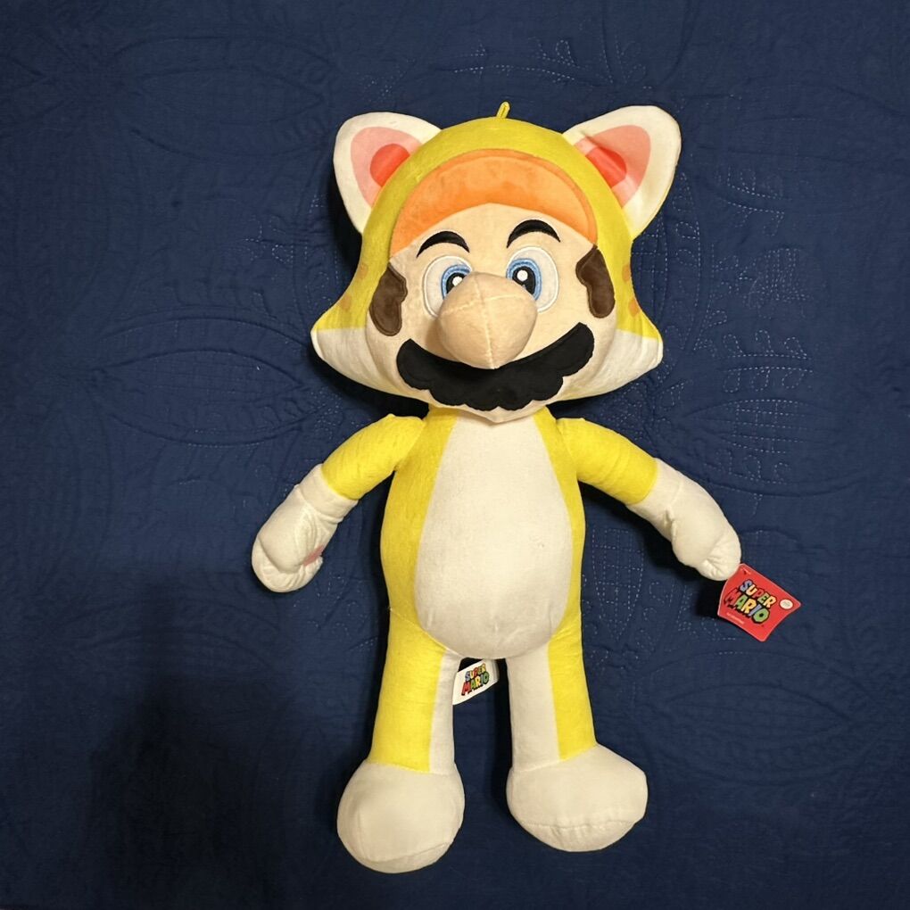 NewSuper Mario 24 Inch Yellow Cat Power Suit Plush