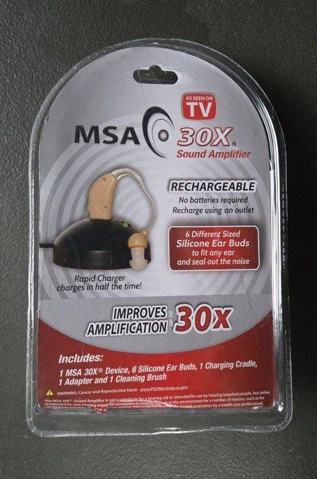 NEW Hearing Aid Sound Amplifier 30x Rechargeable includes Rapid Charger!