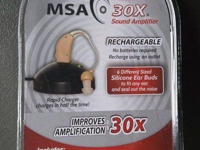 NEW Hearing Aid Sound Amplifier 30x Rechargeable includes Rapid Charger!