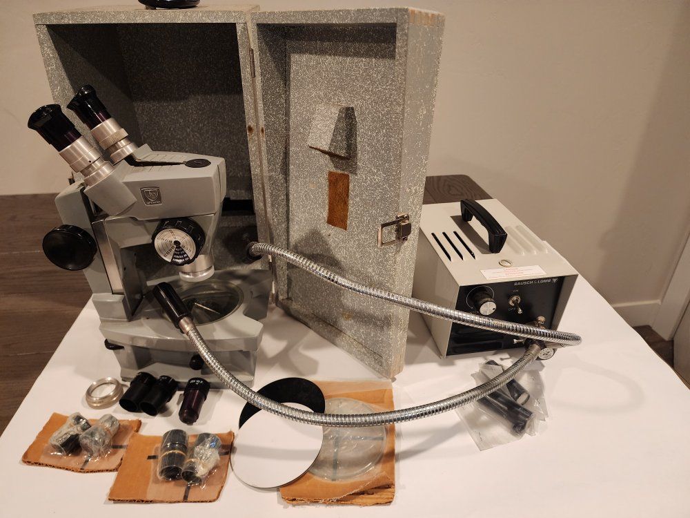 Microscope and Bausch and Lomb Light