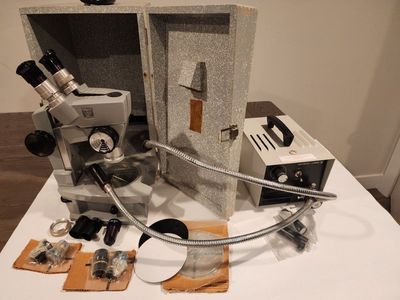 Microscope and Bausch and Lomb Light