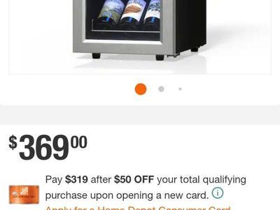 TCL 18-Bottle Wine Cooler Refrigerator Stainless Steel Frame LED Lighting