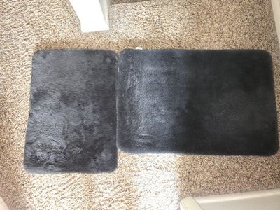 (2-Piece) Finest Luxury Washable black Bath Rug Set
