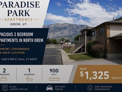 SELLING OUR LEASE — Great 2 Bedroom Apartment in Orem