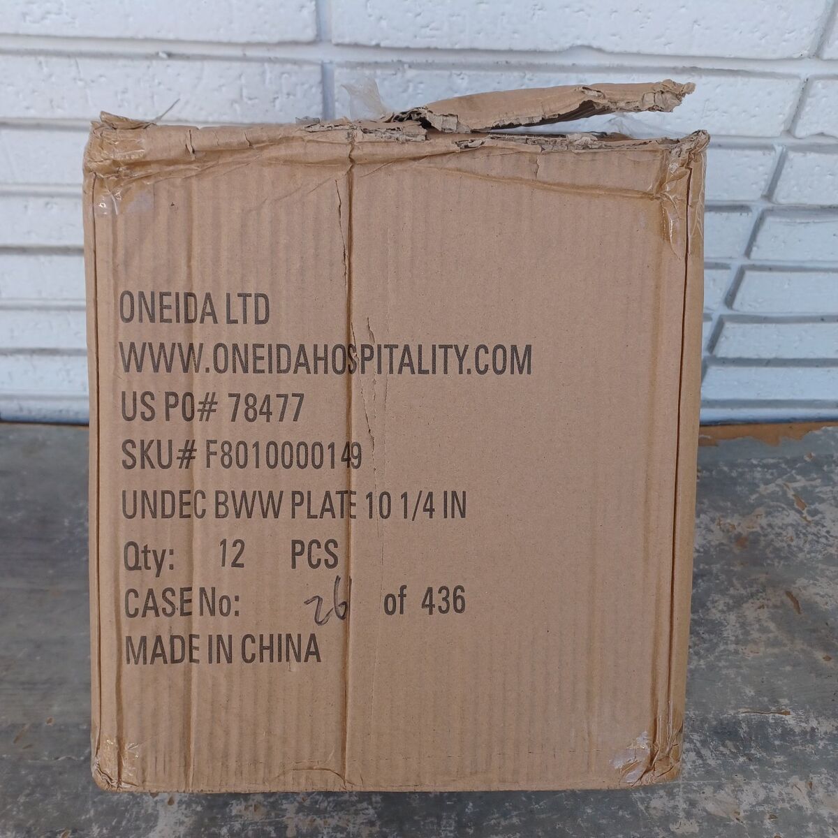 10 1/4 inch porcelain plate