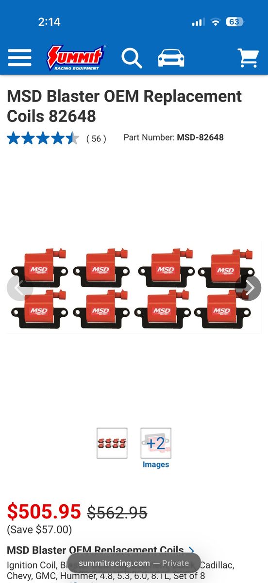 MSD blaster coils for 99-09 GM L series pickup