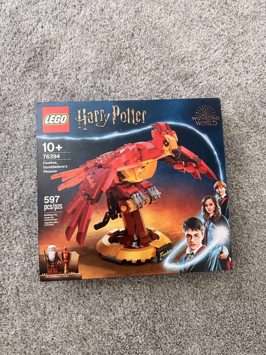 LEGO Harry Potter 76394 Fawkes Dumbledore's Phoenix 597 Pcs Building Toy New Sealed Box