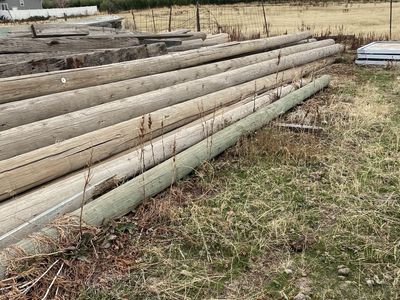30’ telephone poles and misc steel etc