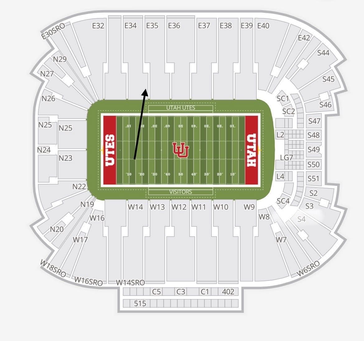 2 tix + Tailgate pass Utes vs Arkansas