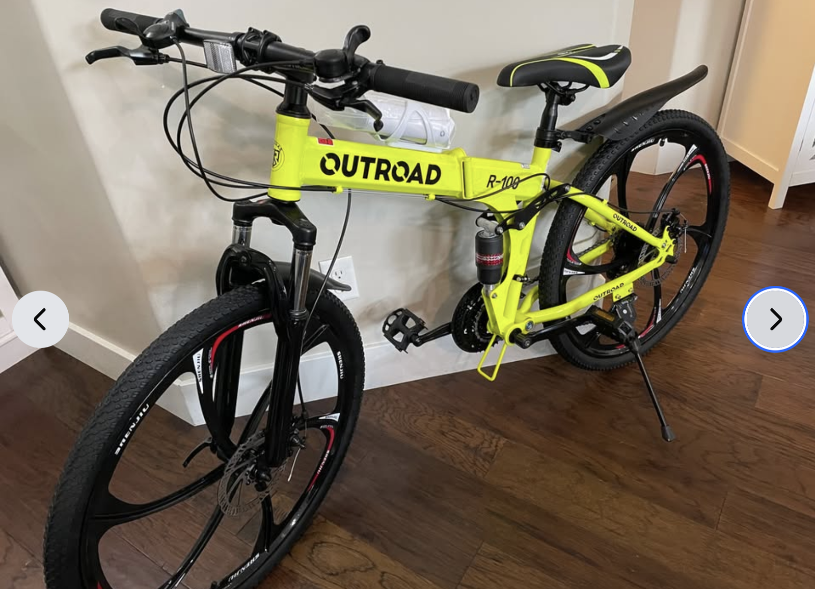 New 26" Folding Bike/Mountain Bike, 21 Speeds, Full Suspension, Dual Disc Brake, Carbon Steel