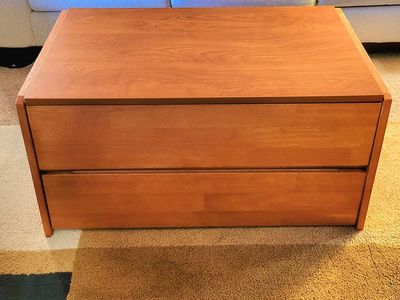Mission Style Solid Wood 2 Drawer Dresser
