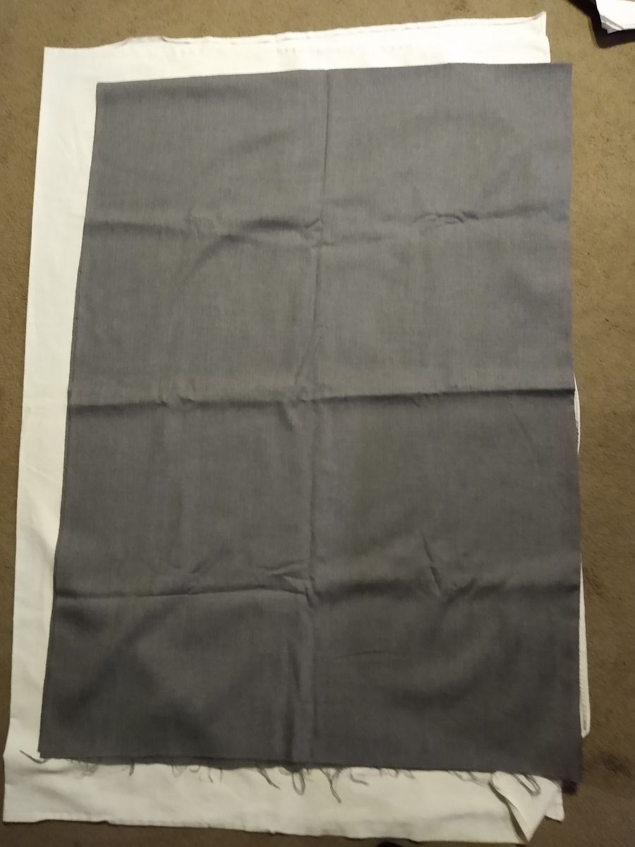 Grey Wool Blend Suiting Fabric