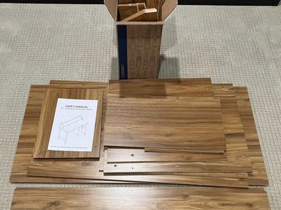Desk with Drawers and Hutch
