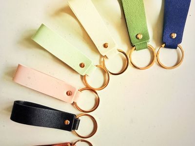 Custom Laser Engraved Keychains & Leather Patches