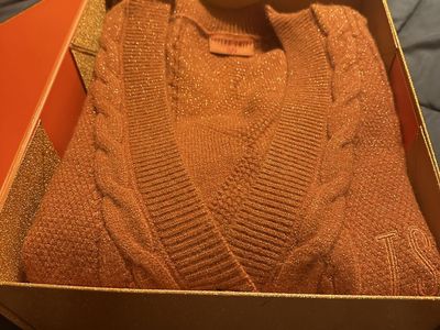 Taylor Swift TLOASG Orange V-Neck Cardigan Sweater - L/XL, Never Worn