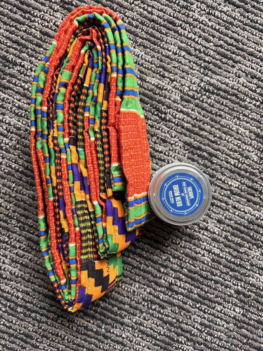 Drum Nerd EUCATAPE for Hand Drummin' Kente Cloth Style Strap