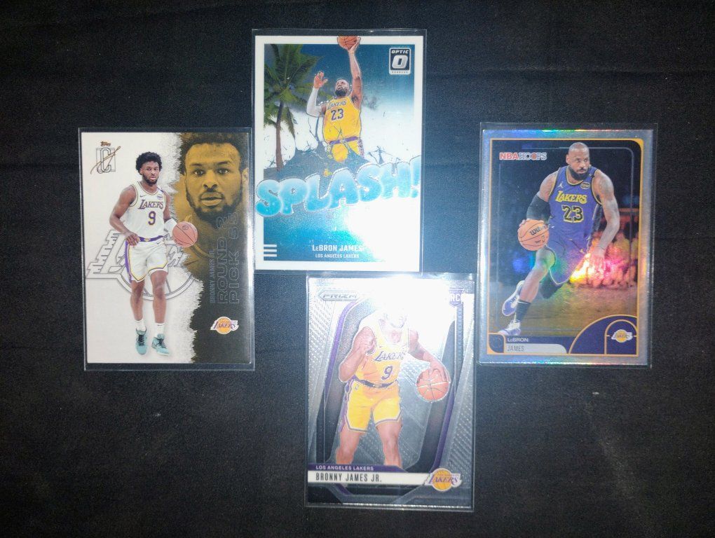 2 LeBron and 2 Bronnie cards