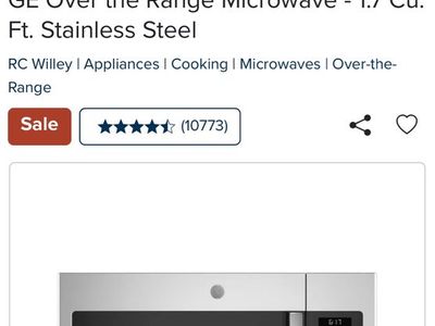 New in boxGE 1.7 Cu. Ft. Over-the-Range Microwave - Stainless Steel
