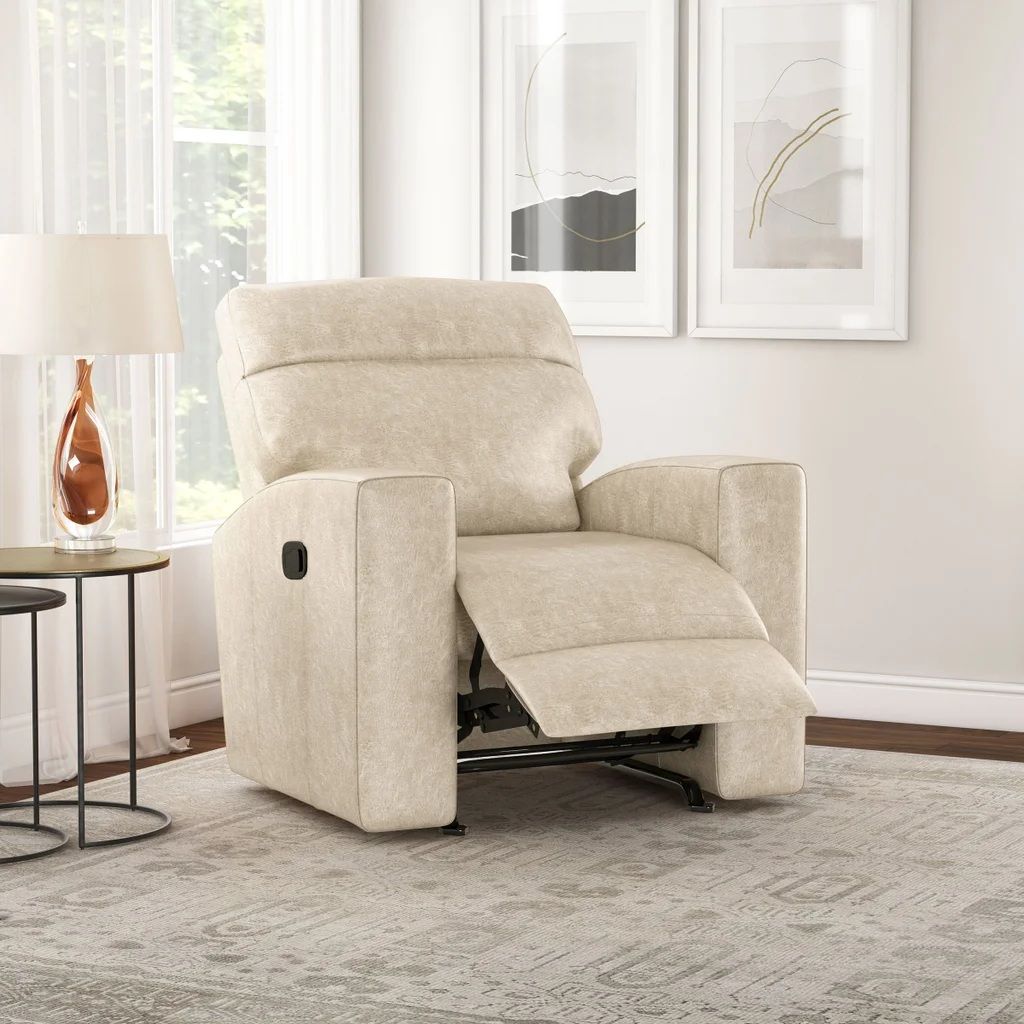Brando Fabric Glider Recliner, Tan 1748570 #106493