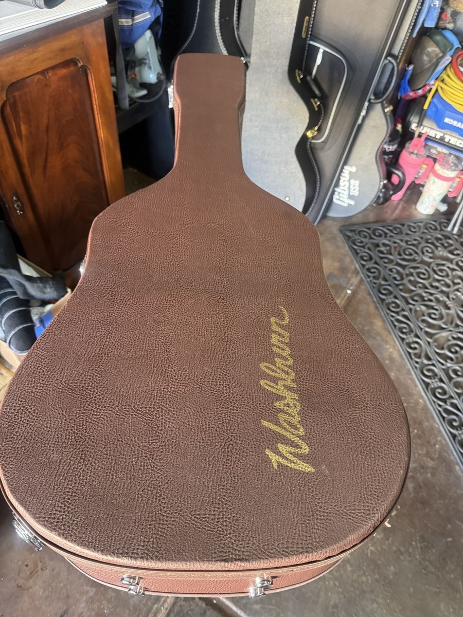 Washburn Dreadnaught Brown Leather Guitar Case