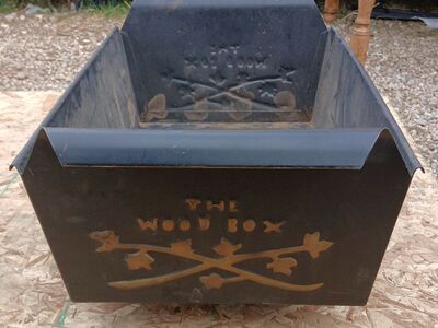 The Wood Box Steel Fireplace Wood Holder